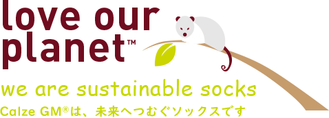 love our planet we are sustainable socks Calze GMは、未来へつむぐソックスです